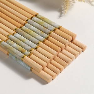 天然楠竹筷子家用高档10双竹木公筷防霉防滑家庭分筷精致发霉方便