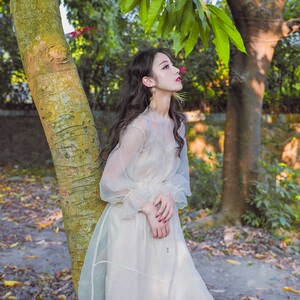 仙女裙chic温柔超仙梦幻仙气森系长款生日学生公主礼服成年连衣裙