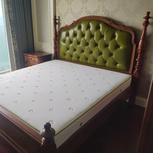 永和家具双人床实木大床2.0米卧室1.8米美式床真皮床北卡罗803-c