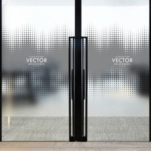 玻璃门贴纸个性创意装饰办公室公司logo静电免胶自粘磨砂贴膜定制