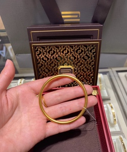 经典简约素圈福镯足金黄金手镯计价f217945周大福官方集市店10666