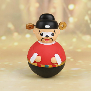 创意中国七品芝麻官不倒翁摆件家居饰品客厅摆设精品礼物儿童玩具