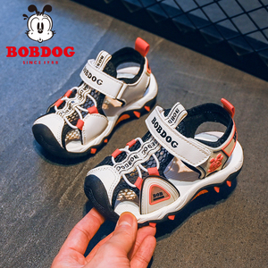 巴布豆儿童凉鞋男童夏季新款小中童防滑软底户外鞋男孩包头沙滩鞋