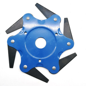 新款农用除草机刀头 锯齿状六叶刀割草机刀片 六叶刀打草头