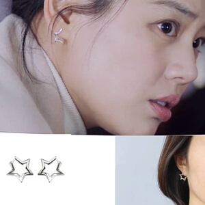 你是我的城池营垒米佧马思纯同款耳钉s925米卡五角星星耳扣耳环