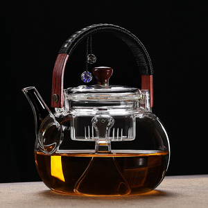 耐高温玻璃蒸茶壶煮茶器家用泡茶壶养生花茶壶防烫提梁壶烧水壶