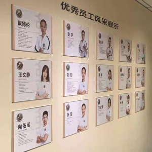 优秀员工教师风采展示墙贴师资介绍墙亚克力介绍形象团队照片墙a4
