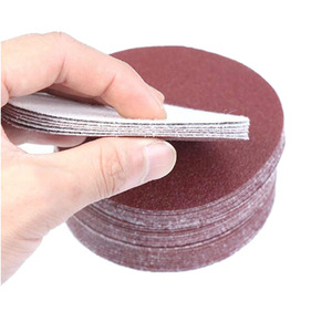 7寸180植绒砂纸片自粘式圆盘沙纸抛光电动墙面腻子砂纸打磨机圆形