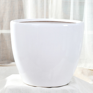 花盆陶瓷白色特大号落地种树庭院琴叶榕发财树大植物简约花盆特价