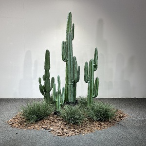 仿真沙漠热带大型植物搭配组合造景仙人掌仙人柱室内景观橱窗装饰