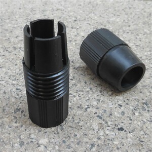 伸缩杆配件接头螺旋鱼竿改抄网连接头对接塑料定位器固定通用外.