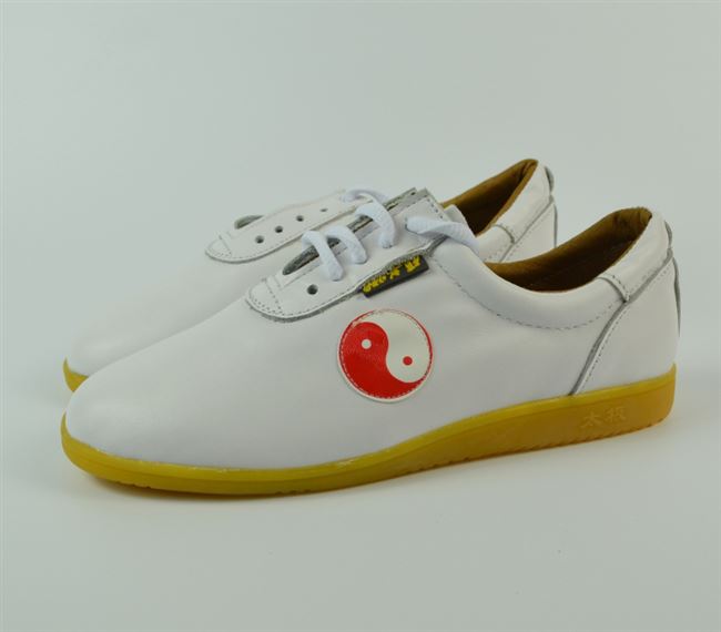 老师牛皮太极鞋