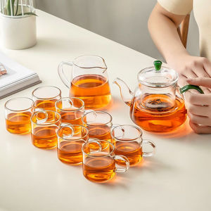 忆壶茶（YIHUTEA）整套茶具玻璃茶壶套装带过滤泡茶壶功夫茶杯套
