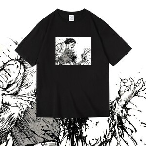 日本欧美ins潮牌阿基拉akira岛铁雄断臂联名周边纯棉短袖t恤男女