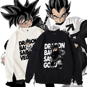 卡通动漫潮牌七龙珠贝吉塔孙悟空高街周边印花秋冬圆领套头卫衣男