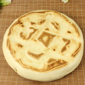 甘肃美食特色小吃农家美食景兴锅盔大饼白馍正宗老式手工传统糕点