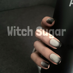 witchsugar渐变黑晶石猫眼美甲假指甲欧美穿戴甲可拆卸穿戴甲成品