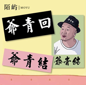 创意文字t恤爷青结网络词短袖爷青回男女情侣装宽松刘能同款上衣