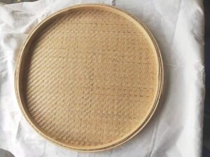 传统竹窝肠粉专用圆形竹编蒸肠粉竹簸箕竹筛家用晒晒菜干货盘