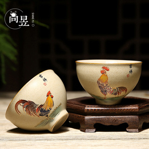 景德镇陶瓷鸡缸杯2.8亿成化斗彩纯手工仿古手绘主人杯单杯品茗杯