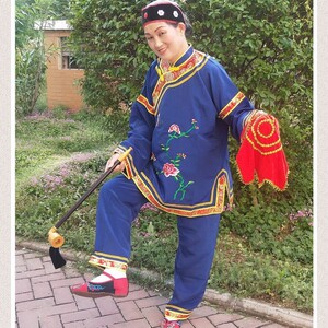 戏剧演出服媒婆服装古装老太v婆彩旦丑婆衣中老f年蹈女秧歌衣