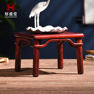 印度小叶紫檀底座佛像摆件石头茶壶花瓶盆景实木托架红木方形底座