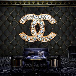 gucci壁纸logo潮牌墙纸定制欧美名牌lv奢侈品包包服装定制背景墙