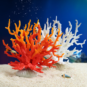 鱼缸装饰造景水生植物创意天然仿真珊瑚摆件假水草用品水底布景