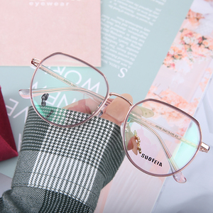 suofeia索菲亚新款超轻近视眼镜框韩版休闲高度数显薄果冻色16740