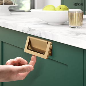 隐形拉手抽屉拉手榻榻米拉手嵌入式免打孔暗装橱柜门把手简约轻奢