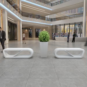 玻璃钢商场休闲椅电影院等候休息座椅公园户外广场日字凳美陈坐凳