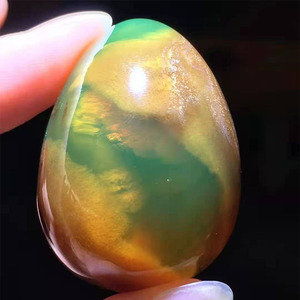 月光宝盒缅甸琥珀绿珀蜜蜡蛋面吊坠