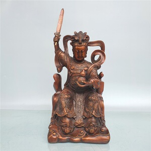 纯铜九天玄女佛像摆件圣母站孔雀台执剑女神镇宅招财家居供奉装饰