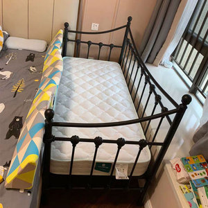 陆艺北欧铁艺加宽床拼接床儿童床婴儿床公主床沙发床单人床高护栏