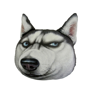 350人付款天猫闽匠狗年哈士奇抱枕柴犬搞怪可爱狗头单身狗二哈抱枕