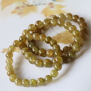 灵物有约纯天然绿石榴石女人石国际宝石沙弗莱手串手链