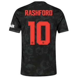 正版曼联19/20第二客场黑色球员版短袖球衣足球服ed7391 ed7390