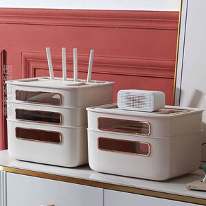 电视收纳盒整理线盒无线路由器收纳盒客厅wifi排插插线板电视机机