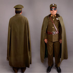 新款2023春季披风国军斗篷风衣舞台剧服装男女军官演出服胡传奎服