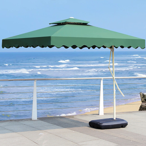 户外遮阳伞庭院伞大太阳伞室外阳台别墅花园伞摆摊雨伞四方岗亭伞