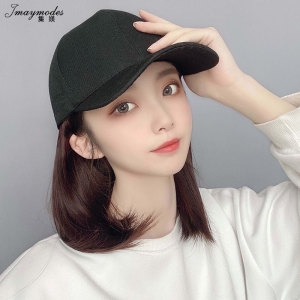 假发帽子女短发鸭舌帽网红波波头潮流时尚一体夏天仿真自然遮阳帽