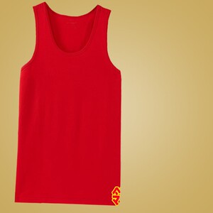 大红色男士本命年背心中老年人吊带跨栏结婚薄款内衣鼠年夏季