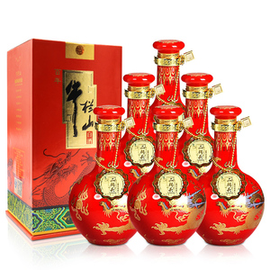 牛栏山二锅头红龙窖藏盛世红30年清香型白酒53度500ml*6整箱装