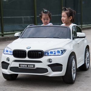 高档宝马x6双人座儿童电动车四轮汽车可坐大人小孩玩具车带遥控超