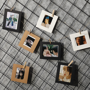 定制创意ins风diy照片墙麻绳夹子无痕钉悬挂纸片相框组合挂墙装饰