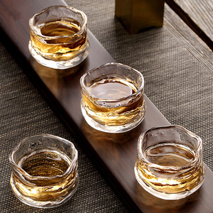 非匠水晶玻璃茶杯随形主人杯单杯加厚琉璃盏小茶杯品茗杯功夫茶具