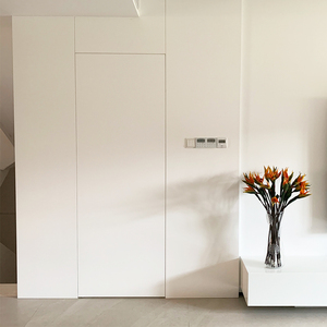 极简无框门隐形铝木门暗门极窄实木门外拉卧室一门通顶静音室内门