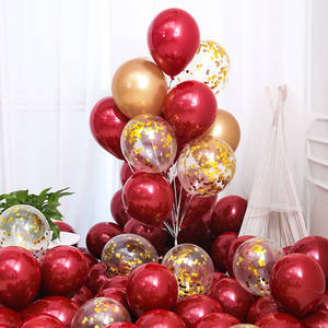 结婚婚庆装饰宝石红爱心造型针尾气球梦幻气球商城29