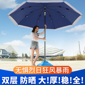 悠纪太阳伞遮阳伞大雨伞号户外商用摆摊圆伞大型伞折叠广告伞定制