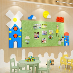 岸嘉毛毡照片作品展示板幼儿园环创主题墙半成品文化布置材料教室